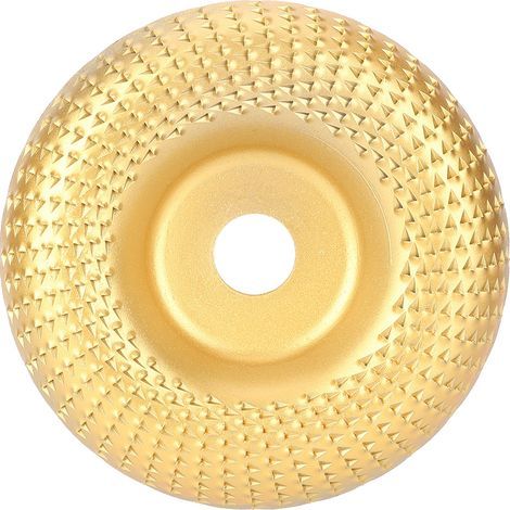 Disque à sculpter bois Toivize E1-531 acier doré 100mm alésage 16mm pour meuleuse d'angle façonnage rapide et précis (1/5)