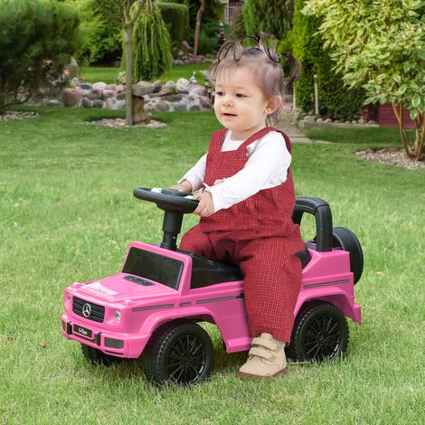 Camion porteur Enfants véhicule à pousser licence 12-36 Mois Coffre klaxon phares - rose