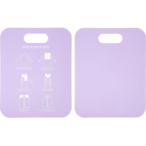 PP Hemdenfaltbrett 2 Stück Kunststoff Falthilfe pour Hemden et T-shirts avec taille compacte (1/5)