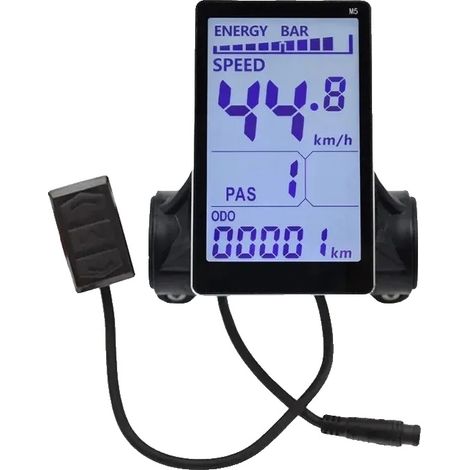 Ordenador LCD para bicicleta eléctrica, pantalla multifunción, fácil compatibilidad, 5 pines. (1/2)