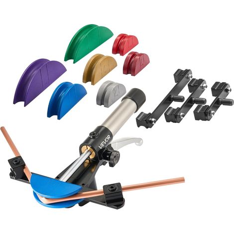 VEVOR Kit Piegatubi Idraulico per Tubi Pinza Idraulica per Piegtura di Tubi in Rame Alluminio Spessore 0,6-1,5 mm, Utensili per Piegatura di Tubi Angolo max. 90° Dimensioni 6-22 mm Riparazione (1/5)