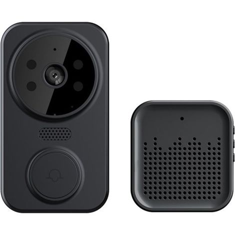 Sonnette extérieure intelligente avec caméra HD, interphone, contrôle WiFi et sécurité de porte avancée-AquaForge