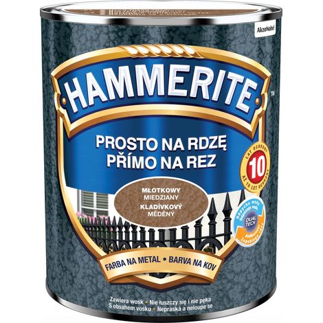 Vernice antiruggine Hammerite per metallo, Hammerite, 1 pz.