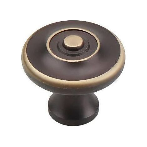 Poignée de meuble en cuivre pur, poignée de tiroir antique, petite poignée de porte en cuivre noir, bouton marron - 32 mm (1/5)