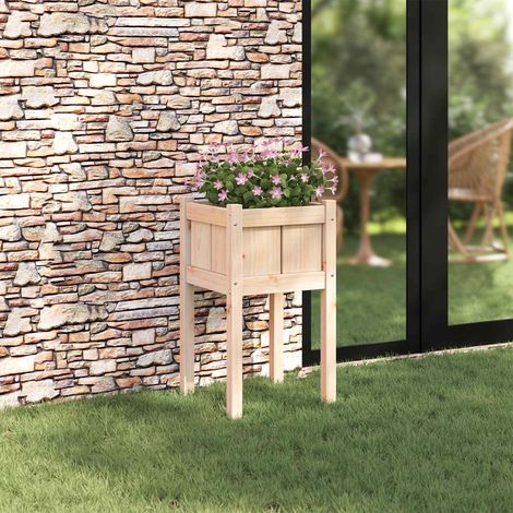 vidaXL Vaso da giardino Natura 40 x 40 x 70 cm Pino massello