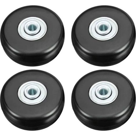 Roulette Valise, Bagage Valise Réparation Roulette Charge Lourd 50mm Muette Caoutchouc Universelle Pivotante Roue Rechange Transport Remplace Roulette 4PCS pour Valise/Bagage/Sac à Dos/Voyage (1/5)