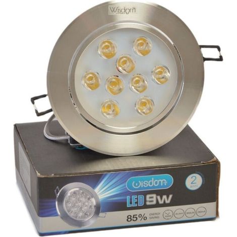 YMYNY Wisdom – Wisdom 9 W verstellbarer LED-Einbaustrahler, warmes und kaltes Licht, Placoplatre – – Warmweiß –