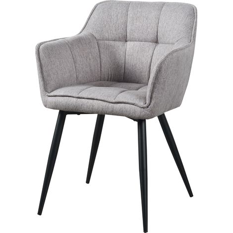 Juego de 2 sillas de comedor/salón/cocina de diseño moderno 81 x 57 x 53 cm gris/negro 030009606