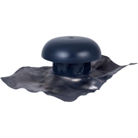 Chapeau de ventilation à collerette d'étanchéité UCD16 ardoise - Diamètre 160mm