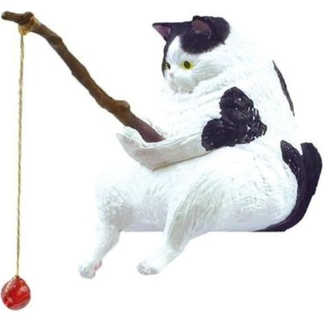 Ornement Poisson Chat Pêche - Résine - Décoration Aquarium Bassin Intérieur Bureau - 4 cm - 1 Pièce (1/5)