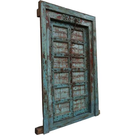 Puerta de madera marron 135x20x213h cm