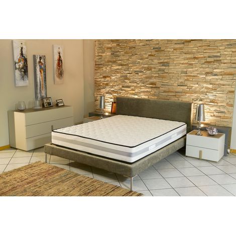 Lot de 2 Matelas Mmoire de Forme 65 Kg-m3 80x190 x 23,5 cm Trs Ferme - 7 Zones de Confort - Ame Poli Lattex Haute Rsilienc (1/5)