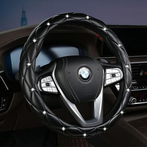 Steering Wheel Cover, Universal 15 Inch, Microfiber Viscose Leather, Breathable, Non-Slip, Warm in Winter and Cool in Summer (1/5)