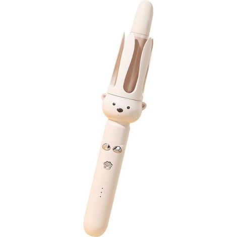 Automatischer Lockenstab mit rotierender Keramikwalze mit Negativ-Ionen-Technologie, 2,8 cm Durchmesser, Timer und 3 Temperaturstufen für Damen