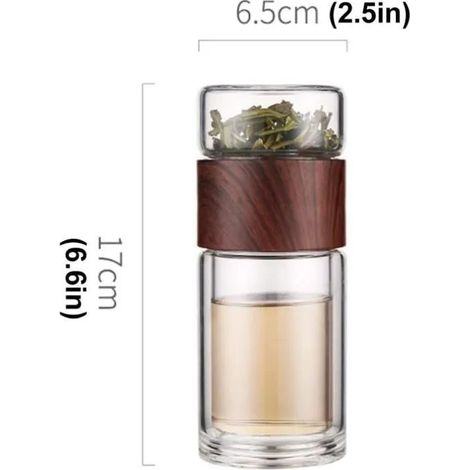 Tee-Ei – Glas – 300 ml – Doppelwandig – Tragbar – Ungiftig (1/3)
