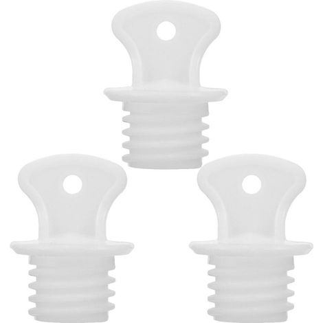 Lot de 3 bouchons pour bouillottes et sachets d'eau chaude.-3.70X2.70X2.70CM-White (1/4)
