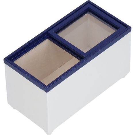 Réfrigérateur miniature horizontal coloré pour maison de poupée à l'échelle 1/12, accessoire de décoration DIY mignon et réaliste, blanc (1/5)
