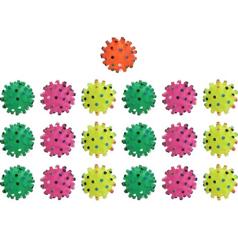 Jouet Pour Chien Couineur - Balle En Vinyle Souple De 7 Cm - Pour Nettoyage Dentaire Et Stimulation - Lot De 10 (1/5)