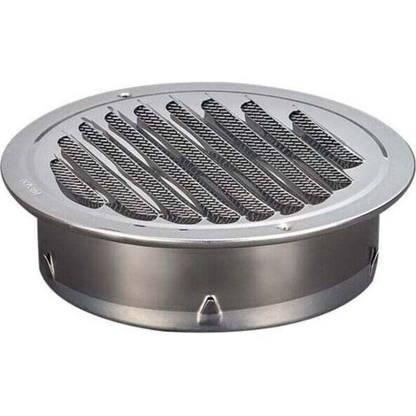 Grille de ventilation ronde en acier inoxydable 145 mm – Installation facile sans vis – Résistante aux intempéries – Pour cuisine et salle de bain (1/4)