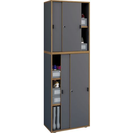 Büroschrank Schiebetüren Salia 5fach B60 (1/2)