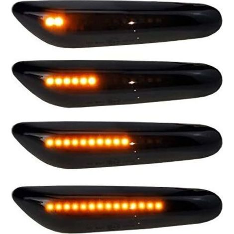 Feux de jour Clignotant latéral LED dynamique 2Clignotants LED orange 16 LED 2835SMD Fumée pour E90 E91 E92 E60 E87 E82 E46 SB10 - Dynamique