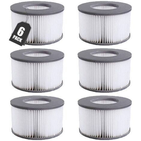 Filtre Spa Lite pour Mspa, 6 pcs Filtre pour Whirlpool MSpa à Partir de 2020, Filtre pour Mspa Lite, Cartouche de Filtre à Eau pour Piscines Gonflables, Bains à Remous et Spas (1/5)