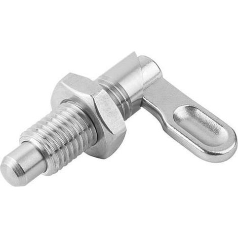 KIPP Sperrriegel D8 M12 Form B Edelstahl mit Mutter unbeschichtet (1/2)