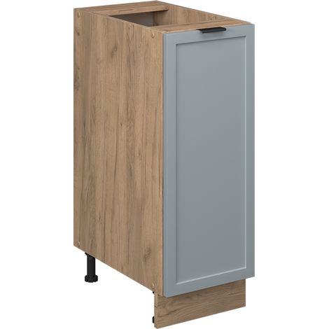 Armadio cucina dispensa alto Fame-Line, Blu-grigio chiaro, 30 cm senza piano di lavoro, Vicco
