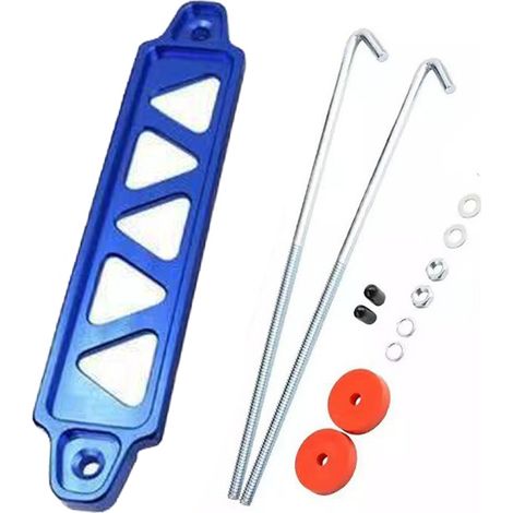Soporte para batería de coche Soporte, abrazadera y placa con cerradura para autocaravana, barco, remolque y coche - Accesorios de seguridad (1/4)