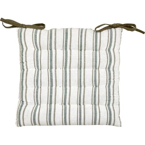 Coprisedia groove 38x38cm verde a righe - Atmosphera créateur d'intérieur