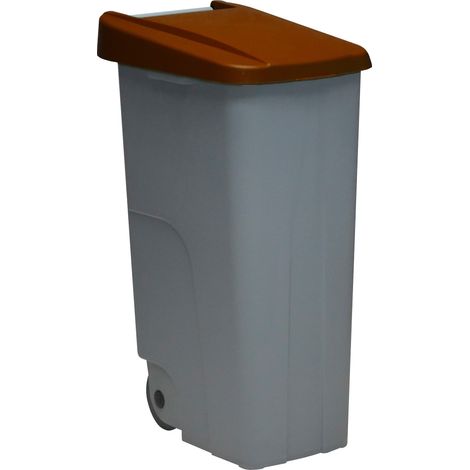 Denox - Contenitore con Ruote e Manico, 110 L, Marrone, Polipropilene, Singolo (1/5)
