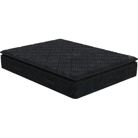 DUBAI BLACK - Matelas mémoire de forme et ressorts ensachés 160x200 cm épaisseur 33 cm