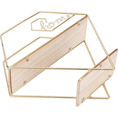 Étagère murale décorative en fer forgé, organisateur pour salon et chambre, rangement déco intérieure (1/5)