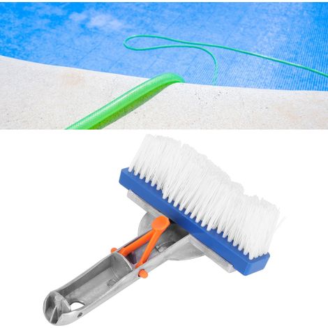 Brosse de Piscine 5,5 Pouces avec Dos en Aluminium et Poils en Nylon pour Nettoyage des Murs Carrelés et du Sol de la Piscine (1/5)