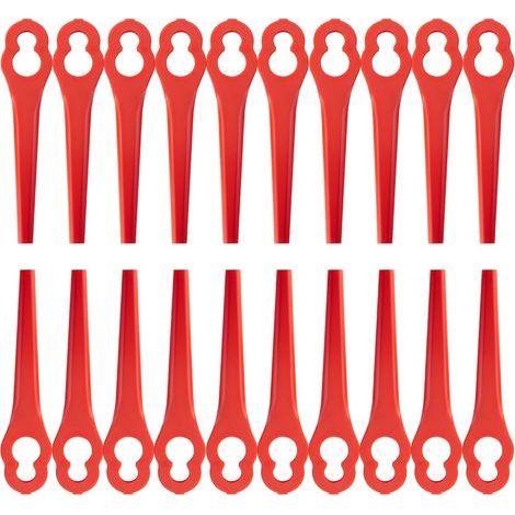 Packung mit 20 Ersatzklingen, kompatibel mit Einhell Akku-Rasentrimmern BG-CT 18 Li, RG-CT 18/1 Li, GE-CT 18 Li, GC-CT 18/24 Li, Kunststoffklingen, kompatibel mit Einhell Akku-Rasentrimmern (1/5)