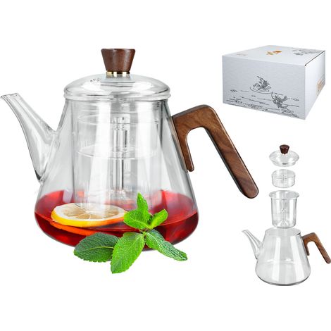bouilloire en verre avec passoire (1/5)