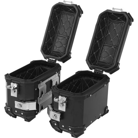 Valise Latérale 18L - Sacoche Rigide en Aluminium avec Serrure, Doublure Isolante Amovible, étanche, Casques et Bagages (1/5)