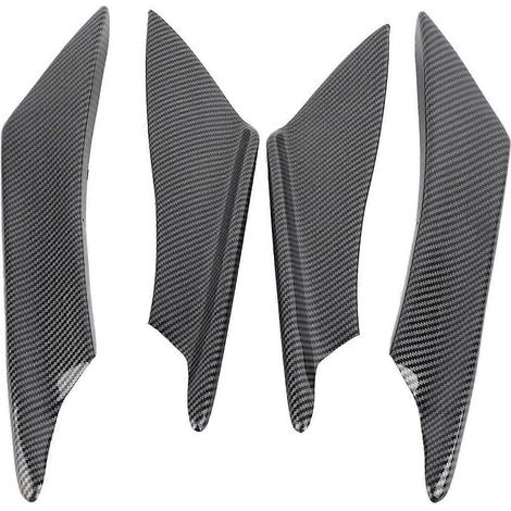 Ensemble de 4 ailerons de pare-chocs avant universels en fibre de carbone pour carrosserie de voiture (1/4)