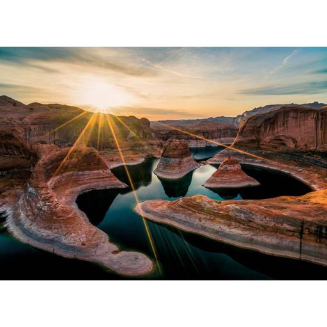 Tableau sur toile canyon Utah 100x140 cm - Impression sur Toile Murale Décorative - Image imprimée en HD sur Toile - Toile sur Châssis en Bois FSC - Fabriqué en France (1/5)