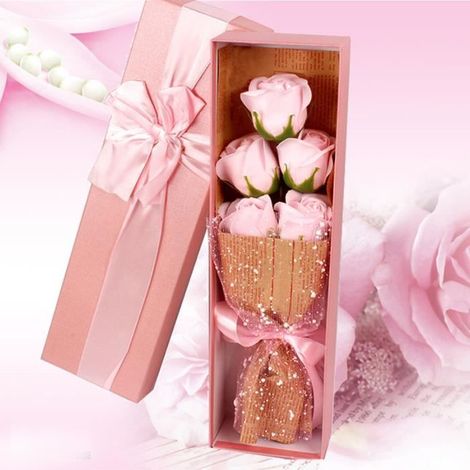 Roses Savon Fleur Savon Coffret Cadeau Cadeaux de Saint Valentin Cadeau de Décoration de Mariage - Return 1056 (1/4)