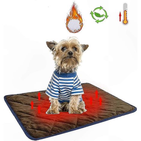 Coussin chauffant ajustable pour animaux de compagnie, couverture auto-chauffante pour chats et chiens, lavable et avec arrêt automatique (1/4)
