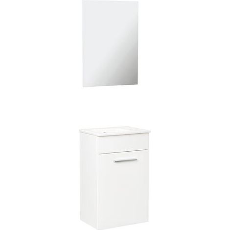 Meuble salle de bain NEO 2.0 largeur 385mm, blanc brillant (1/4)