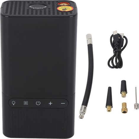 Compresseur d'air portable pour pneus, 150 PSI, avec manomètre, pour gonfler les pneus de vélo, de voiture ou de moto.-AquaForge (1/5)