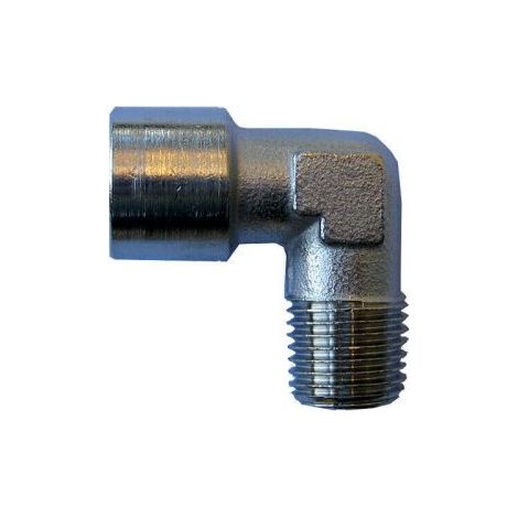 RACCORDO GOMITO 1/4 M/F IN OTTONE CROMATO (17503)