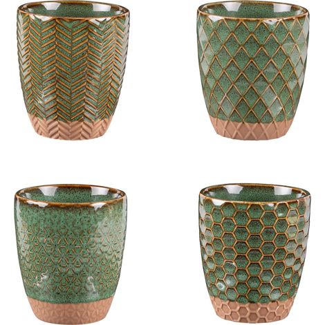 Table Passion - Coffret de 4 gobelets Jaspe 20 cl vert (1/3)