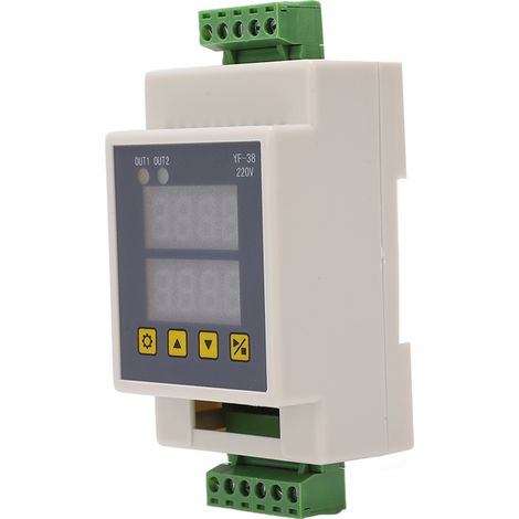 Module Minuterie 2 Canaux Précision Écran LCD ABS Retardateur Blanc DC 7-27V AC 220V (1/5)