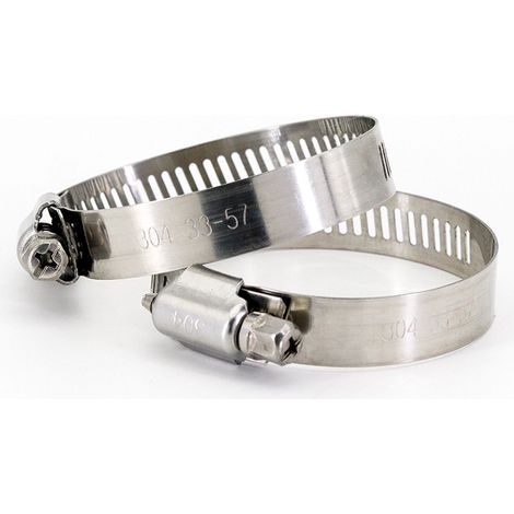 Abrazadera de manguera ajustable de acero inoxidable 304 de 4 piezas de 27 a 51 mm para gas, agua, cable, grifo, etc. (1/4)