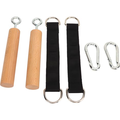 Poignées de traction en bois confortables pour développer la force musculaire, idéales pour l'escalade et les tractions (hommes). (1/5)