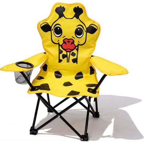 Kinder Anglersessel mit Getränkehalter Giraffe-MCM1000-gelb-giraffe (1/5)