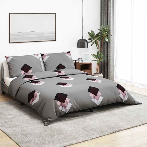 Parure de lit grise 260x240 cm en coton (1/5)